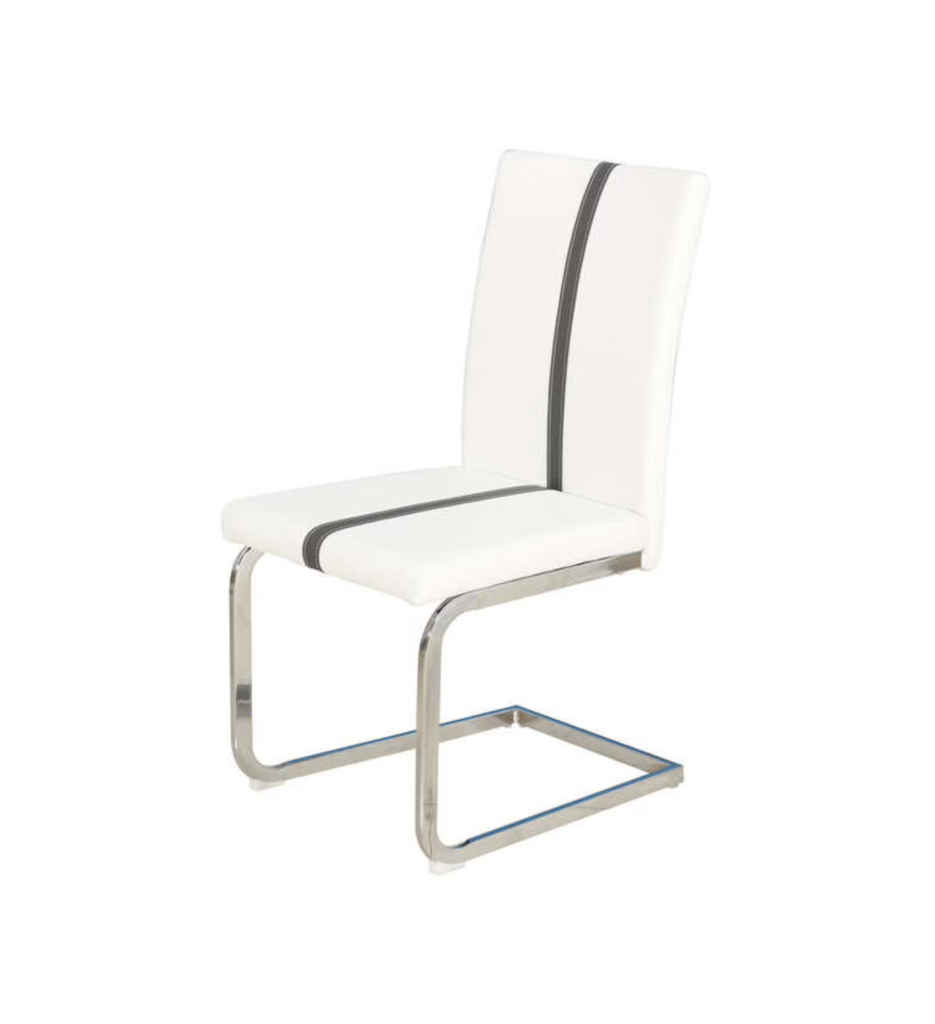 CHAISE ENZO BLANC/GRIS