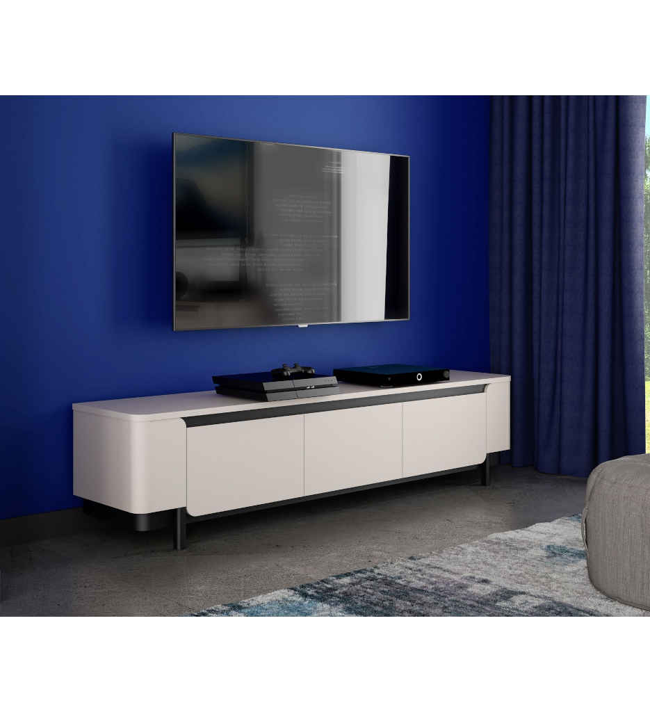 MEUBLE TV 205CM-VXLT131- SABLE/NOIR-VODOL