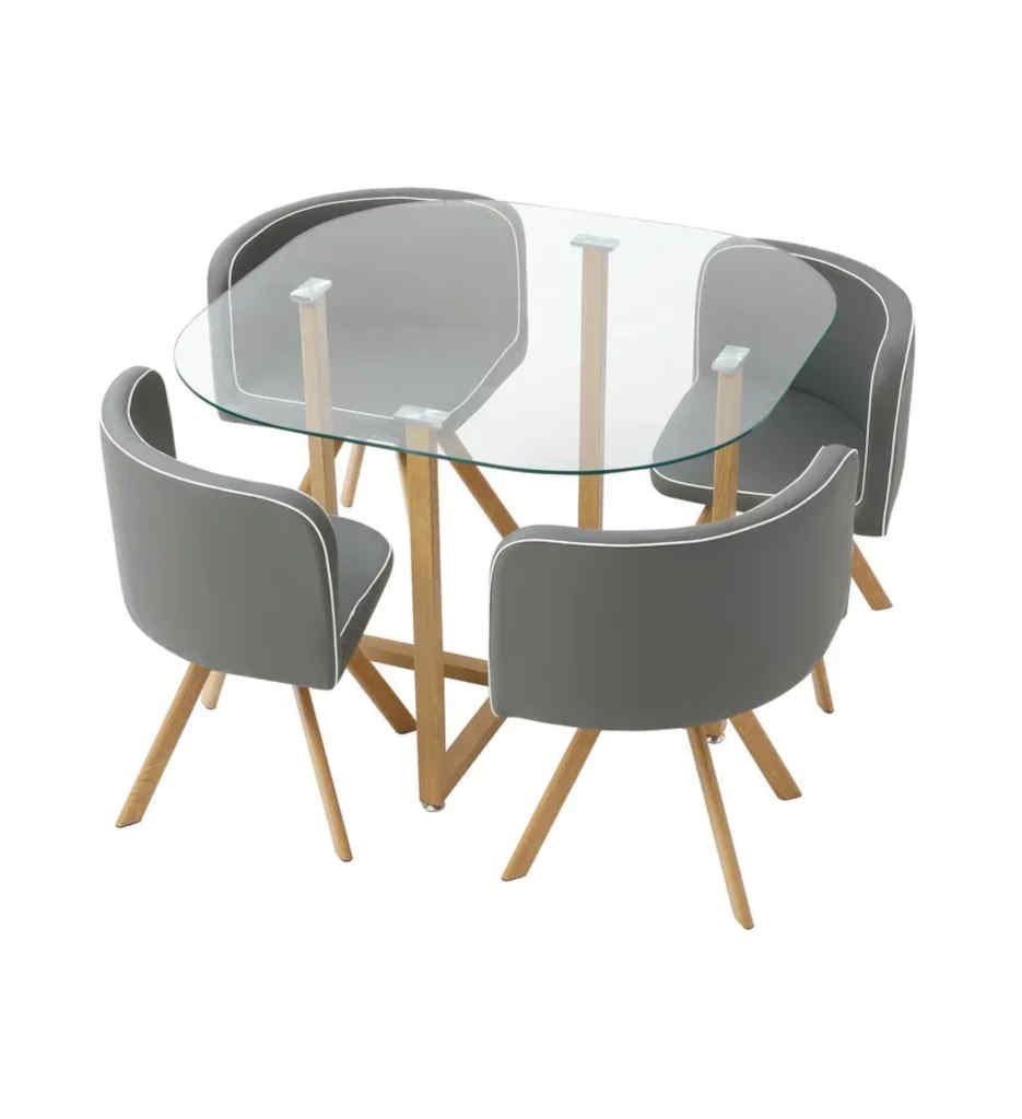 #TABLE  + 4 CHAISES - SCANDI-13704GR