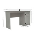 BUREAU 'MILOU' 1 TIROIR 1 PORTE CHÊNE GRIS 1285-3