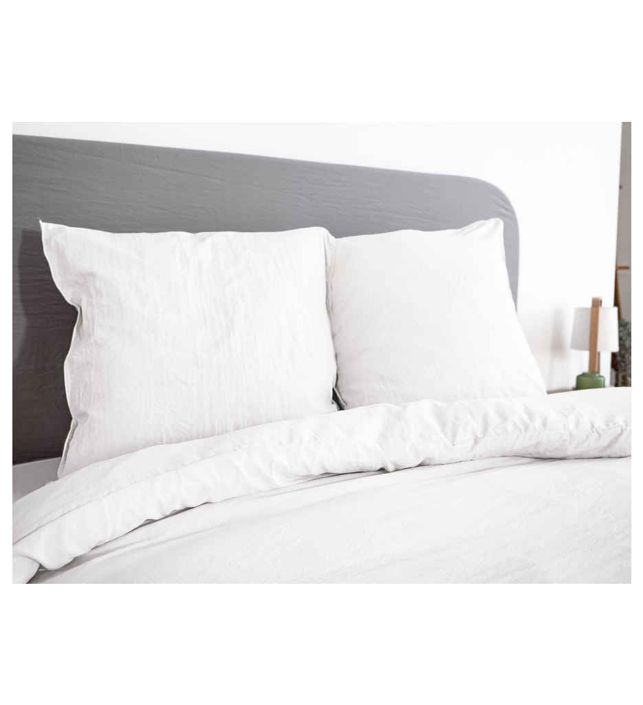 PARURE 240/220 MICROLAVEE BLANC