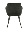 CHAISE AVEC ACCOUDOIR 14721NO -VELOUR CÔTELÉ NOIR-COLORADO