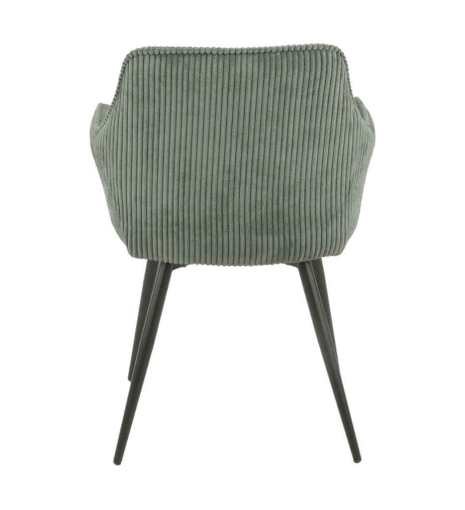 CHAISE AVEC ACCOUDOIR 14721KA  - COLORADO-VELOUR CÔTELÉ VERT KAKI