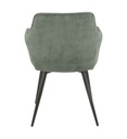 CHAISE AVEC ACCOUDOIR 14721KA  - COLORADO-VELOUR CÔTELÉ VERT KAKI