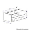 #LIT AV RANGEMENT 90*200 -1E72036-ALICIA