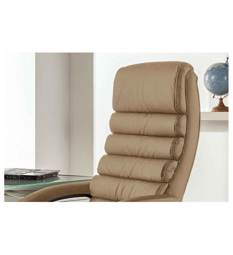 #CHAISE DE BUREAU 'KENNEDY' PU TAUPE 9735-4