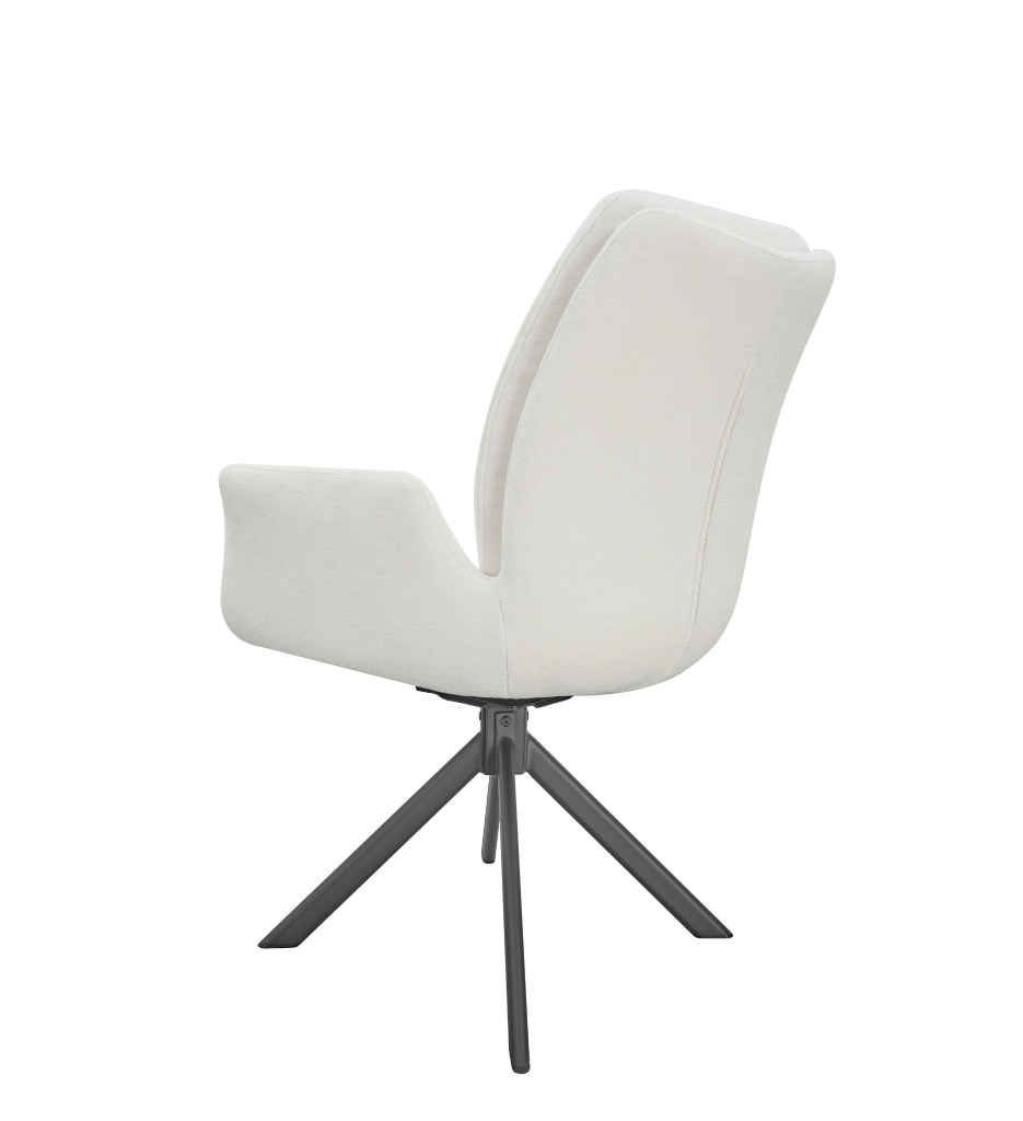 FAUTEUIL PIVOTANT-180°-TISSU LIN-52952LI -PETER