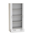 Armoire 2 portes 1 tiroir NANO coloris chêne shannon/ Blanc