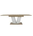 TABLE RECTANGULAIRE AVEC 1 ALLONGE L 190/235CM COLORIS CHENE SILVA REF J2Y-090 -EPURA