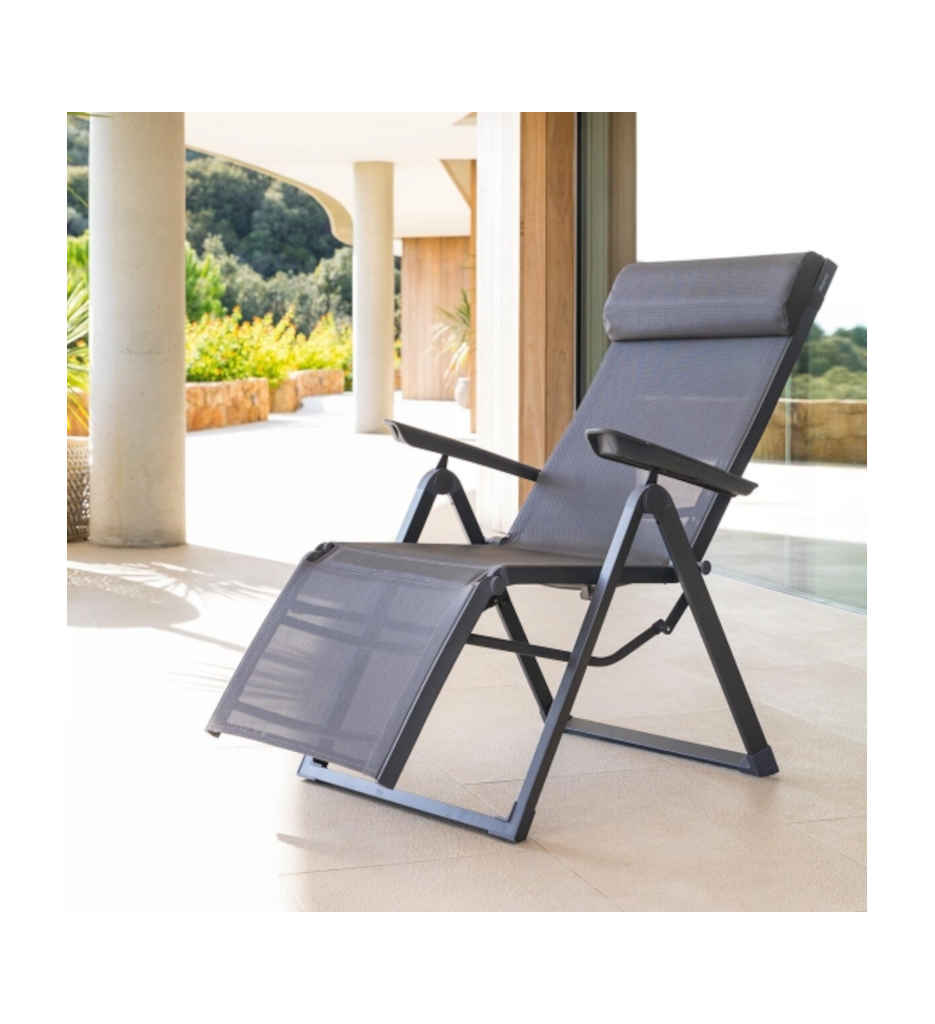Fauteuil relax Decima aluminium anthracite graphite 165835A