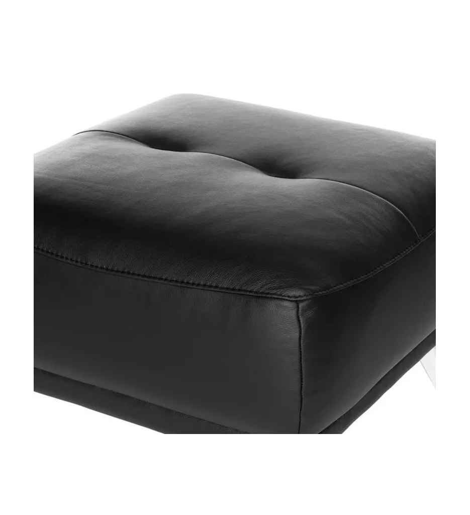 POUF  CUIR NOIR 9003 - FRISCO-C928800//PAM