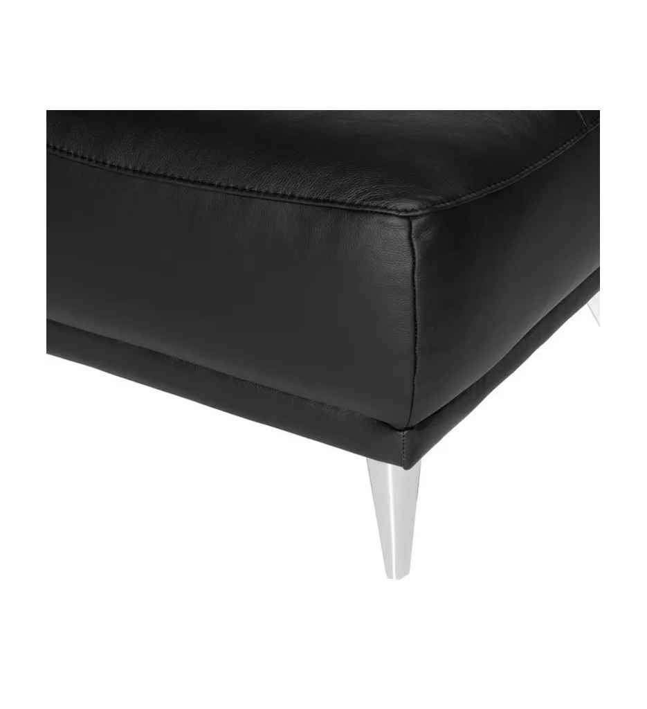 POUF  CUIR NOIR 9003 - FRISCO-C928800//PAM