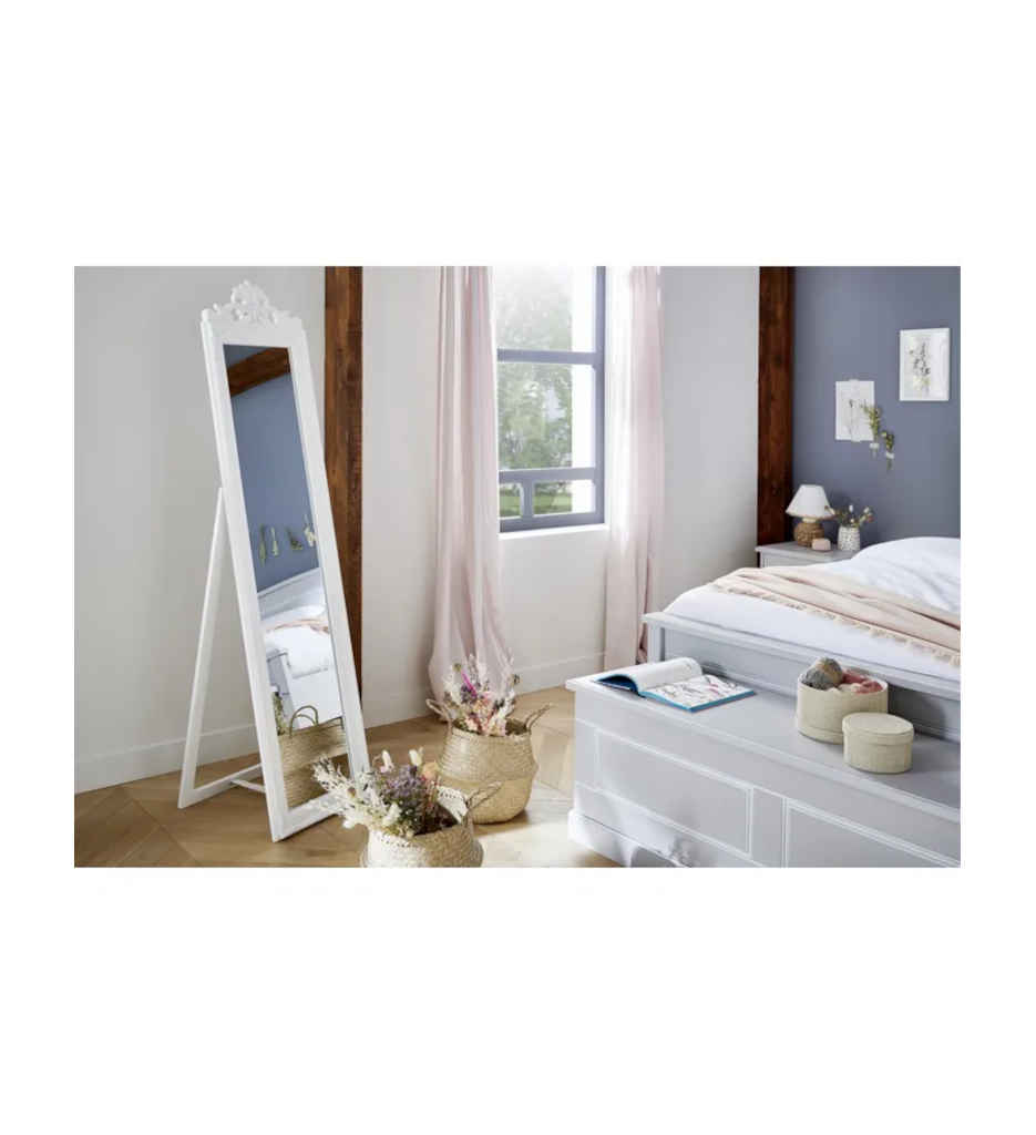 Miroir psyche 172 cm 40 cm blanc - BAROQUE