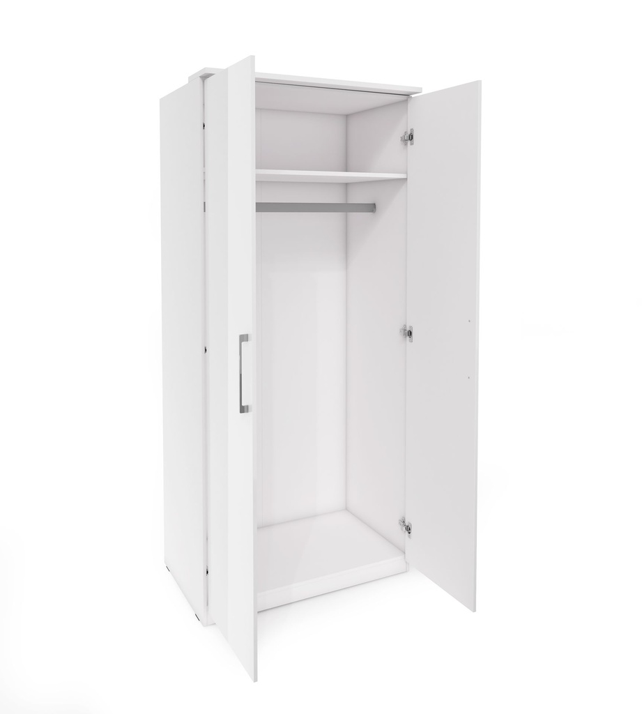 ARMOIRE 2PT-90CM-2497KL18-OPTIMA-BLANC