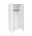 ARMOIRE 2PT-90CM-2497KL18-OPTIMA-BLANC