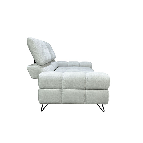 CANAPE 2 PL-2S-(2 DOSSIER AVANCE/RECULE ELECT-2 TÊTIÈRES LIFTUP-DBS6U5DP00-1886-5DP-2xEB22-TISSU MS350-19B-LIGHT GREY-LIFTUP