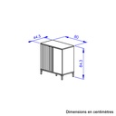 Rangement bas 2 portes FARO 1K20210