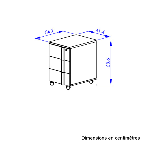 Caisson mobile 3 tiroirs FARO 1K20233