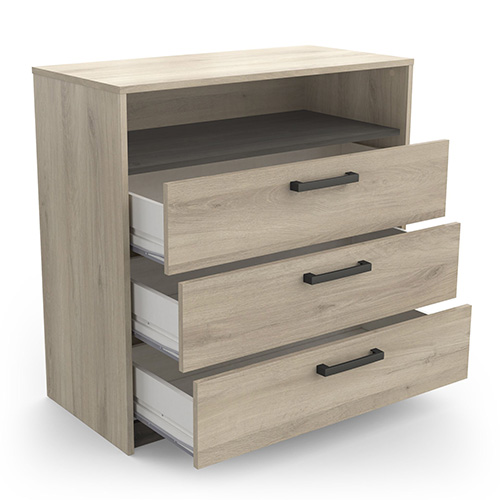 COMMODE 3TIROIRS/1NICHE -CHENE KRONBERG/WATERFORD-195673-"WATSON"