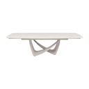 #TABLE CERAMIQUE-AV ALLONGE 200(300)*100 CM-TRAVERTIN-27610TR-MAJESTIC