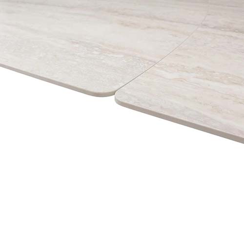 #TABLE CERAMIQUE-AV ALLONGE 200(300)*100 CM-TRAVERTIN-27610TR-MAJESTIC