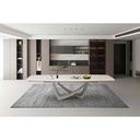 #TABLE CERAMIQUE-AV ALLONGE 200(300)*100 CM-TRAVERTIN-27610TR-MAJESTIC
