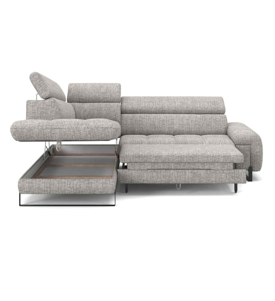 ANGLE GAUCHE-CONVERTIBLE+COFFRE+TETIERES-OTM/BK-2.5F-C734667-TISSU DUNE DARK GREY H311-ESPERANZA