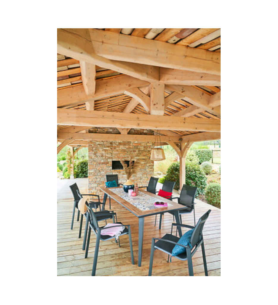 Table fixe Lambada 8 places céramique graphite JJA 165267