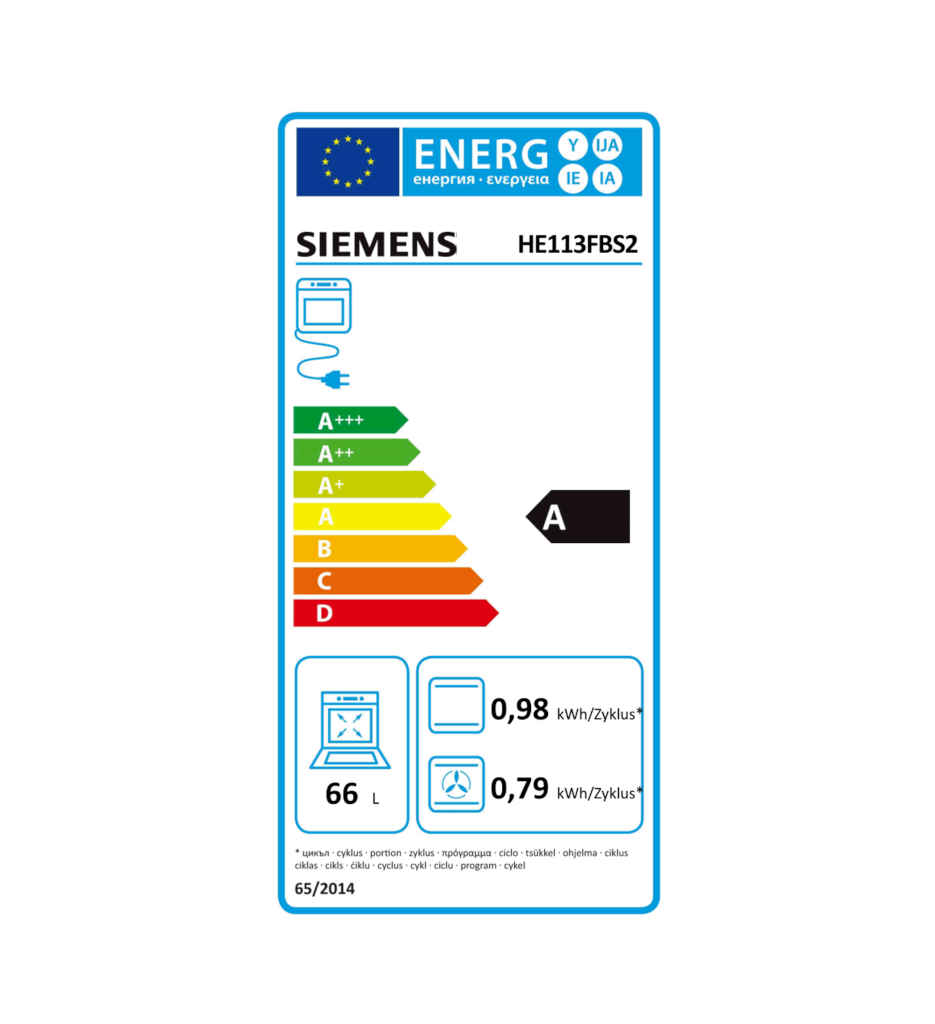 FOUR EMAIL + PLQ VITRO. 66L/4F 60CM A °SIEMENS EQ111KS01B