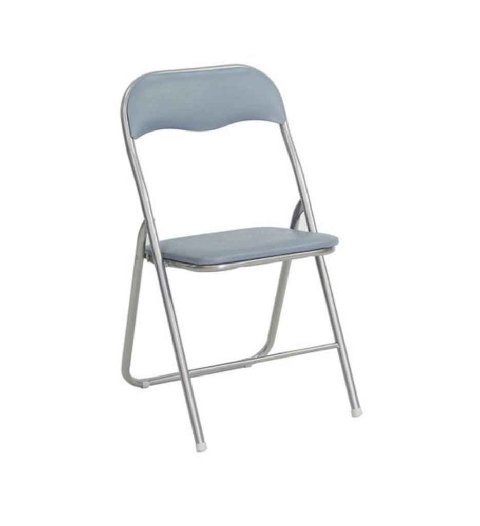 chaise pliante grise LILAS