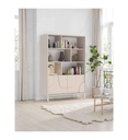 BIBLIOTHEQUE 2 PORTES-L 106 CM-203194-14-CASMHERE-STONE