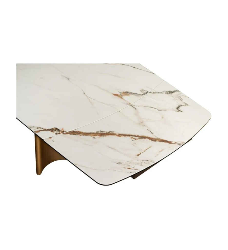 TABLE CERAMIQUE 220*(300)CM-BLANC & TAUPE-53121BT-NEMO