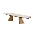 TABLE CERAMIQUE 220*(300)CM-BLANC & TAUPE-53121BT-NEMO