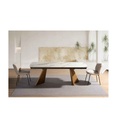 TABLE CERAMIQUE 220*(300)CM-BLANC & TAUPE-53121BT-NEMO