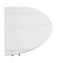 TABLE RONDE PLATEAU 100% CERAMIQUE-120*120 CM-BLANC -PORTO-18601BL