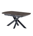 #TABLE CERAMIQUE-AV ALLONGE 160(240)*90 CM-ANTHRACITE-41261GA -FURIANI