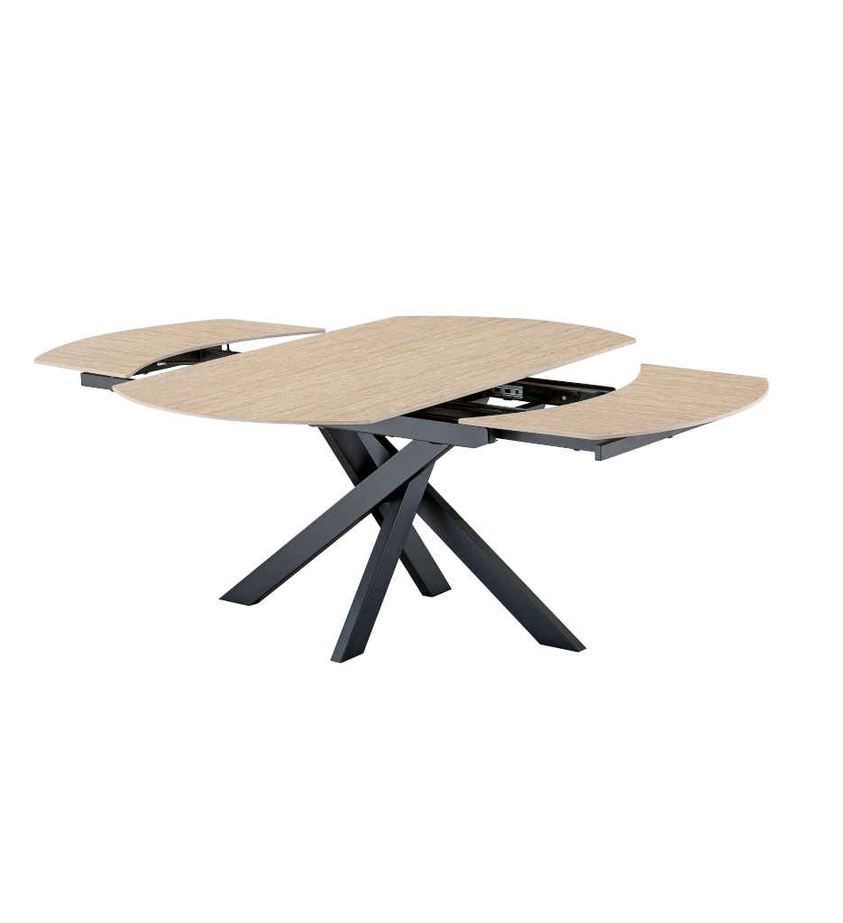 #TABLE CERAMIQUE-AV ALLONGE 160(240)*90 CM-TRAVERTIN-41261TR -FURIANI
