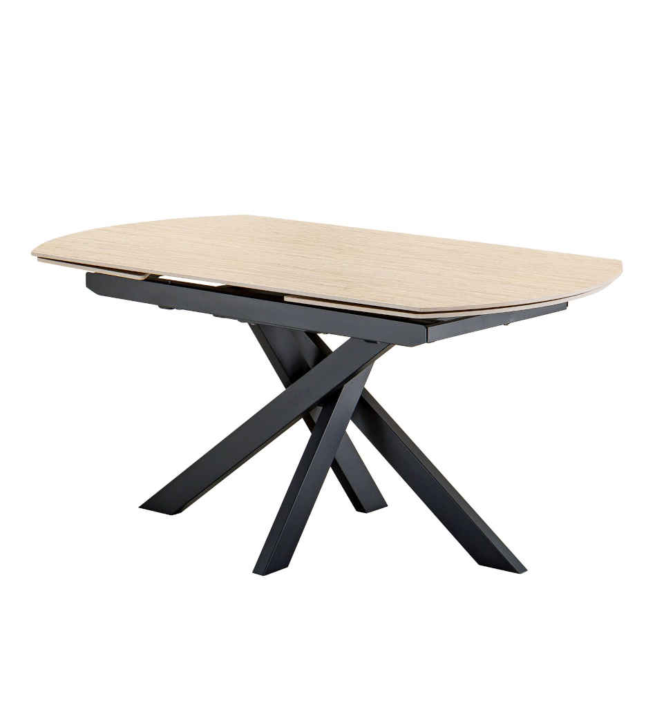 #TABLE CERAMIQUE-AV ALLONGE 160(240)*90 CM-TRAVERTIN-41261TR -FURIANI