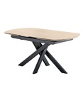 #TABLE CERAMIQUE-AV ALLONGE 160(240)*90 CM-TRAVERTIN-41261TR -FURIANI