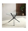 TABLE RONDE VERRE-DIAM 120*120CM-18602NO-VICO