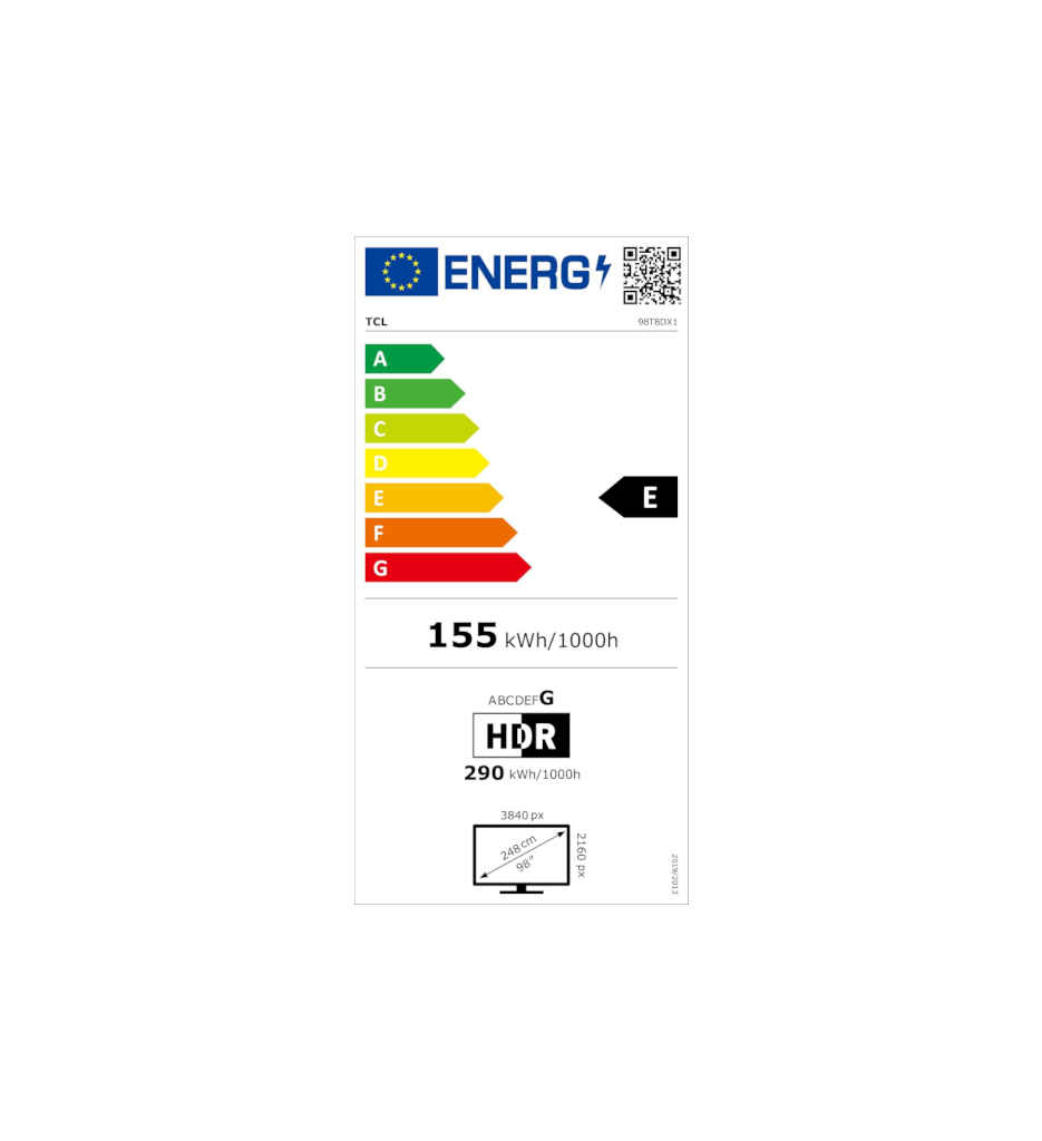 TV QD-MINI LED 144HZ 247CM E °TCL 98T8D