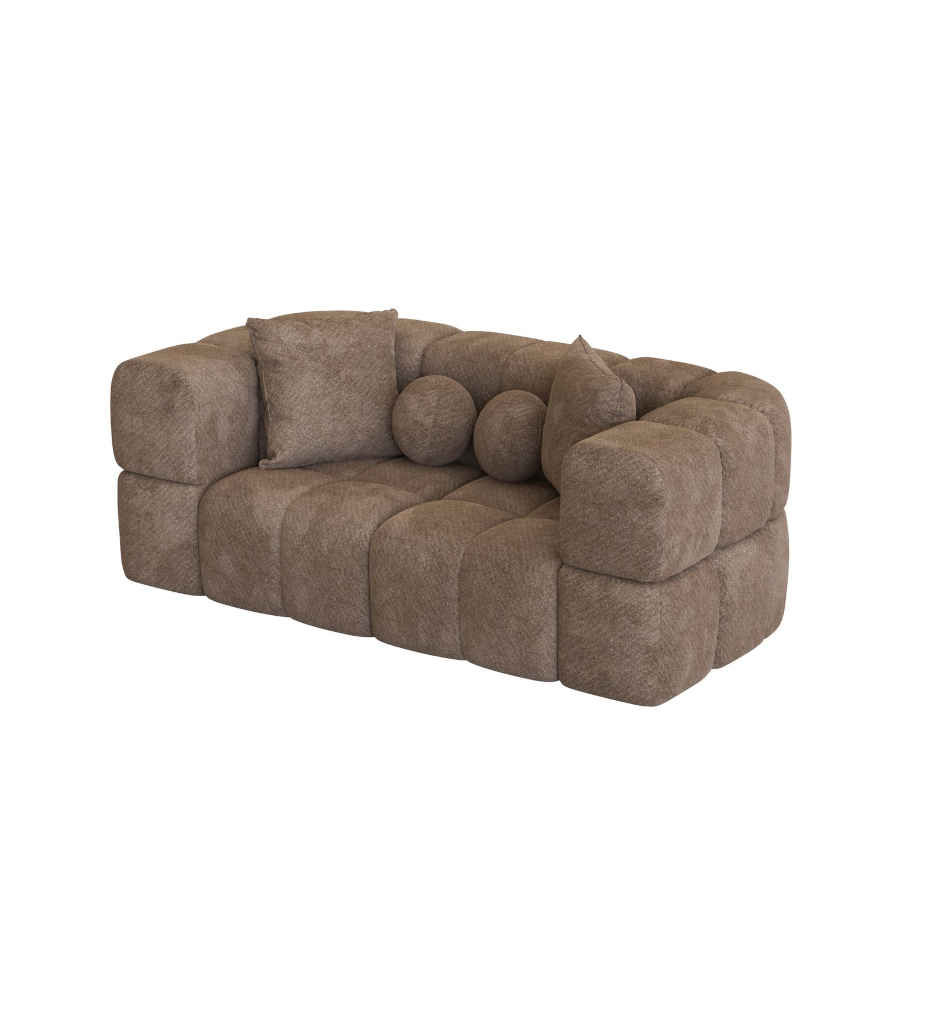 CANAPE 2 PLACES FIXE -TISSU EGON 48-ESSORIA