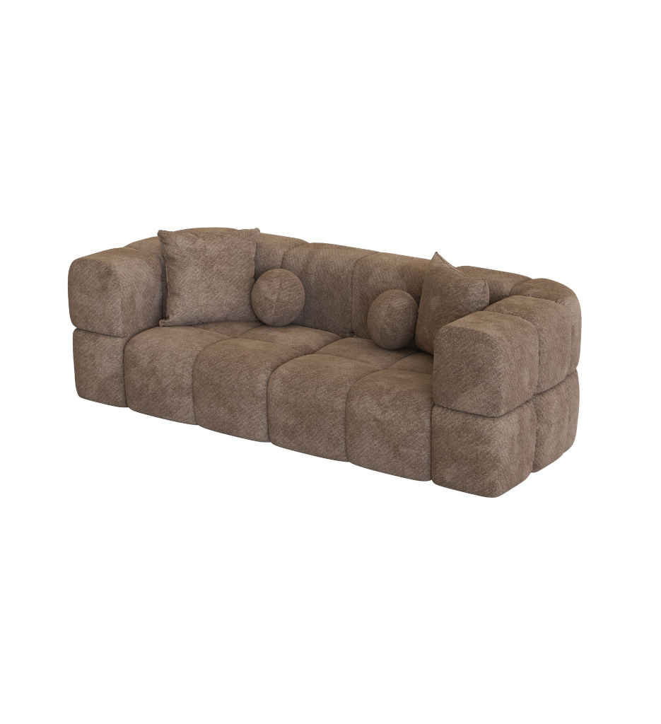 CANAPE 3 PLACES FIXE -TISSU EGON 48-ESSORIA