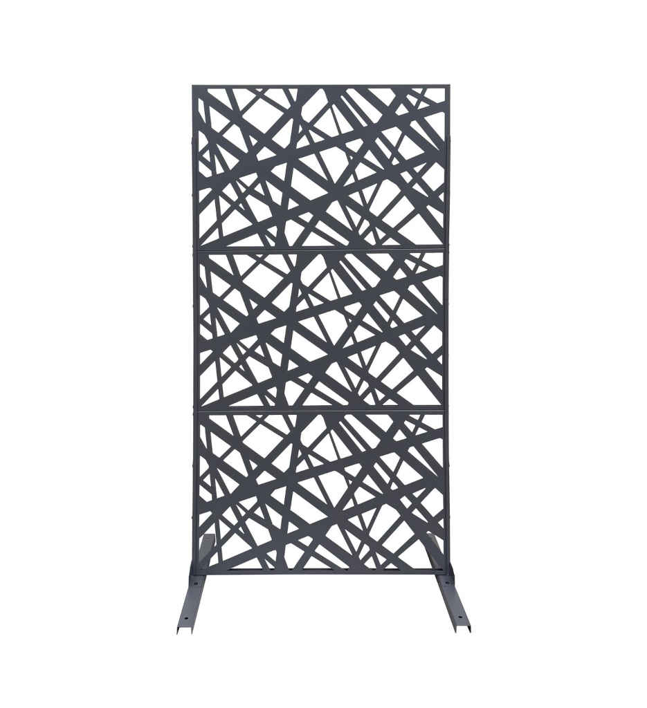 Panneau d'occultation acier ANTHRACITE Grid 114068