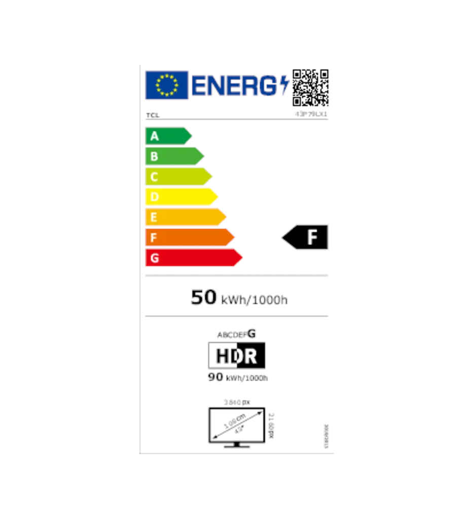 TV QLED 108CM G °TCL 43P79L