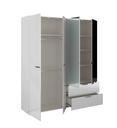 #ARMOIRE 4 PORTES+ 2 TIROIRS BLANC BRILLANT 924- 597172-OPUS