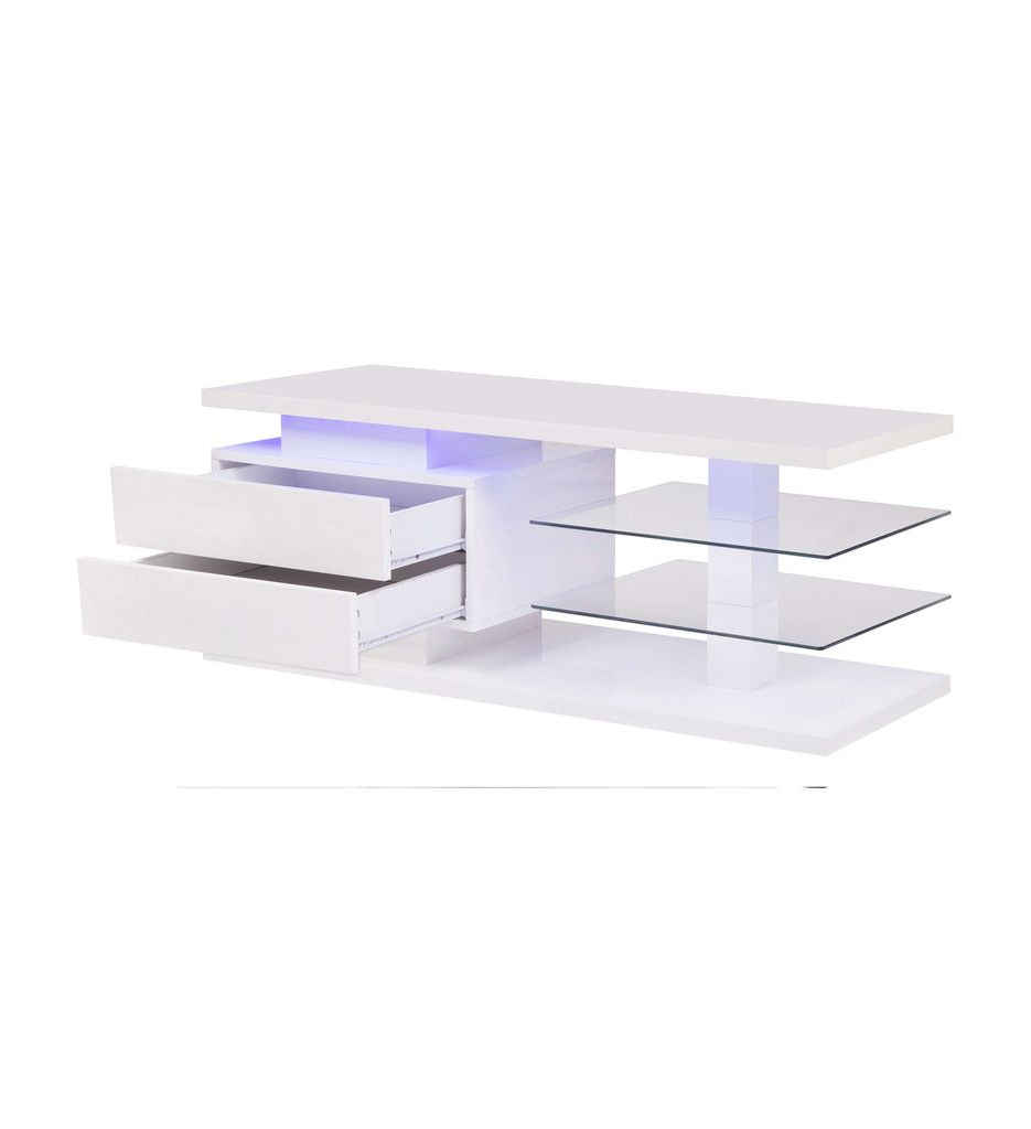 Meuble TV Bas à poser 120 cm MANAGUA BLANC