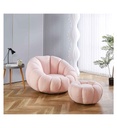 ²FAUTEUIL+POUF-PINK TEDDY-PUMPKIN CHAIR
