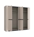 ARMOIRE 4 PORTES+SET 3TAB-L 240CM-M849-SABLE-VXLS941+VXLD117-VODOL