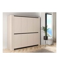 ARMOIRE 4 PORTES+SET 3TAB-L 240CM-M849-SABLE-VXLS941+VXLD117-VODOL